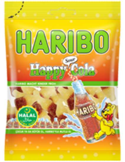 Picture of HARIBO HALAL SOUR COLA BOTTLES