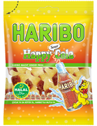 Picture of HARIBO HALAL SOUR COLA BOTTLES